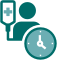 person and IV icon